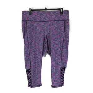 Lane Bryant LIVI Active Lattice Crop Leggings Women's Plus Size 22/24 Athletic